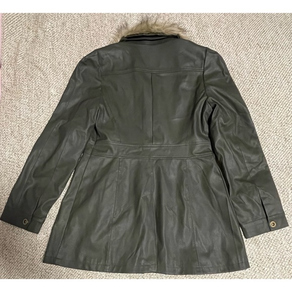 Anthropologie Kellie Faux Leather Fur Trim - NWT - SZ 6 - Picture 6 of 14